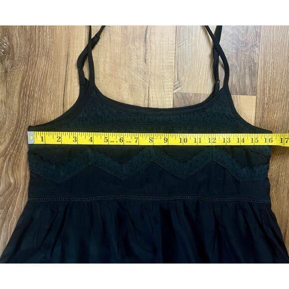 En Creme Women's‎ Simple Eyelet Style Lace Trim Strappy Dress Black M NWOT - Picture 4 of 10